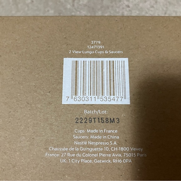 Nespresso Set of 2 View Collection Lungo Glass Cups & Saucers - NIB - Picture 4 of 5